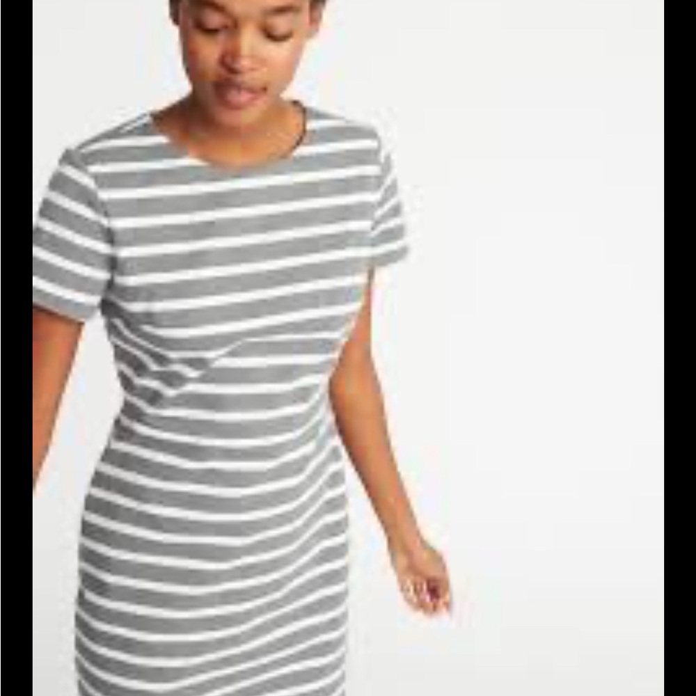 Old Navy Gray Striped Women's Sheath Dress Size Small